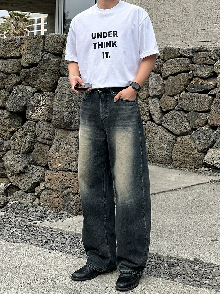 Damage Wide Leg Denim Jeans WN20281