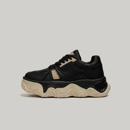 Textured Panel Chunky Lace-Up Sneakers WN23460