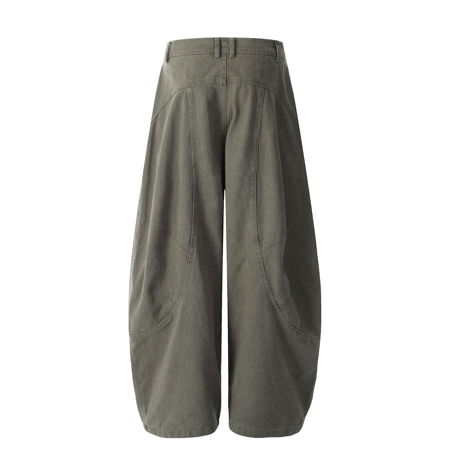Wide Leg Curved Cargo Pants WN26053