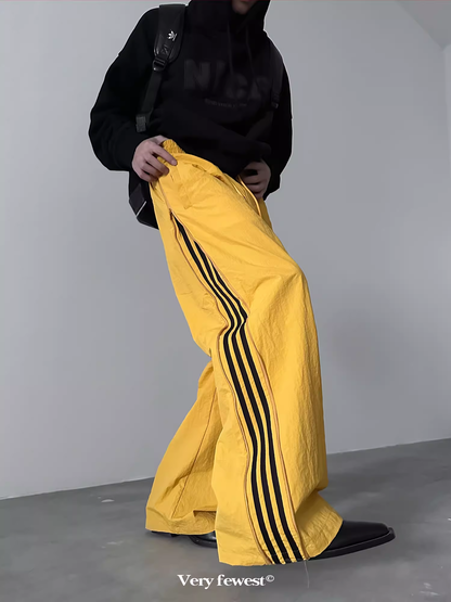 Three Bar Stripe Wide Leg Sporty Pants WN8838