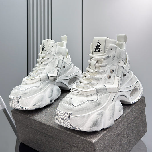 Washed High-Top Chunky Sole Sneakers WN24594