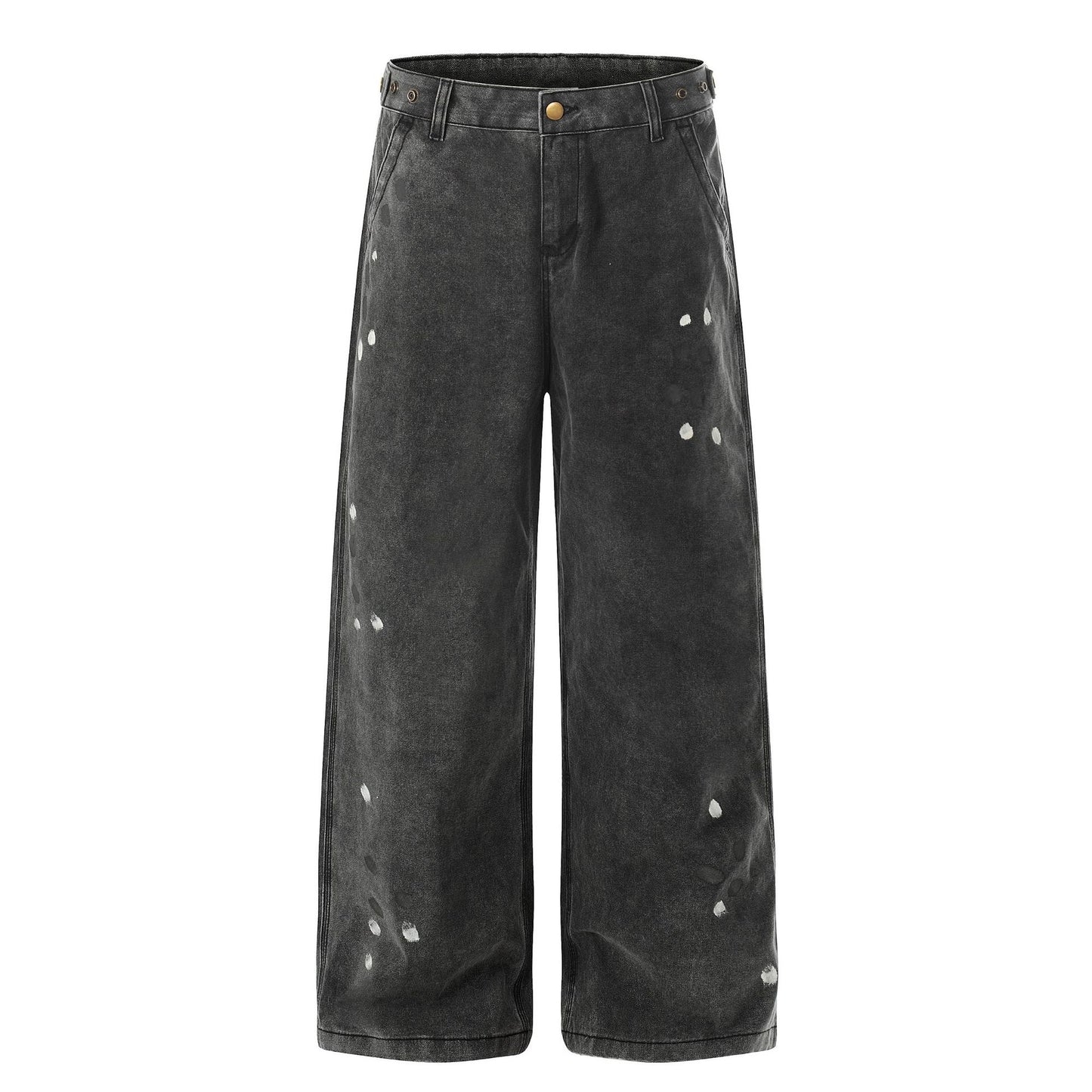 Washed Paint Straight Denim Jeans WN26056