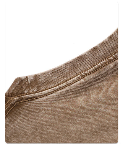 Vintage Dyed Oversize Short-sleeve T-shirt & Vintage Dyed Short Sweatpants Setup WN6631-K