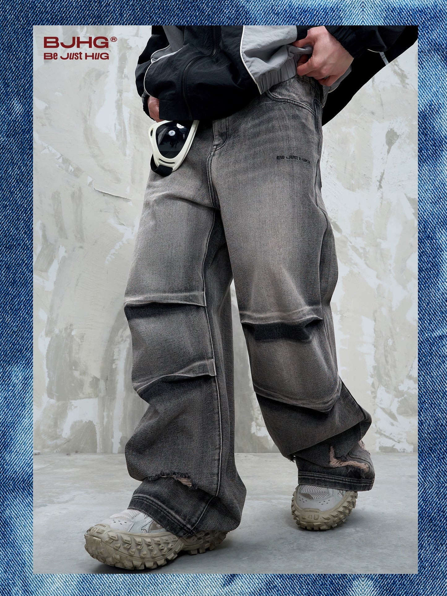 Damage Design Cargo Denim Jeans WN13173