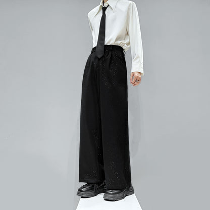 Star Glitter Wide-Leg Straight Trousers WN23948