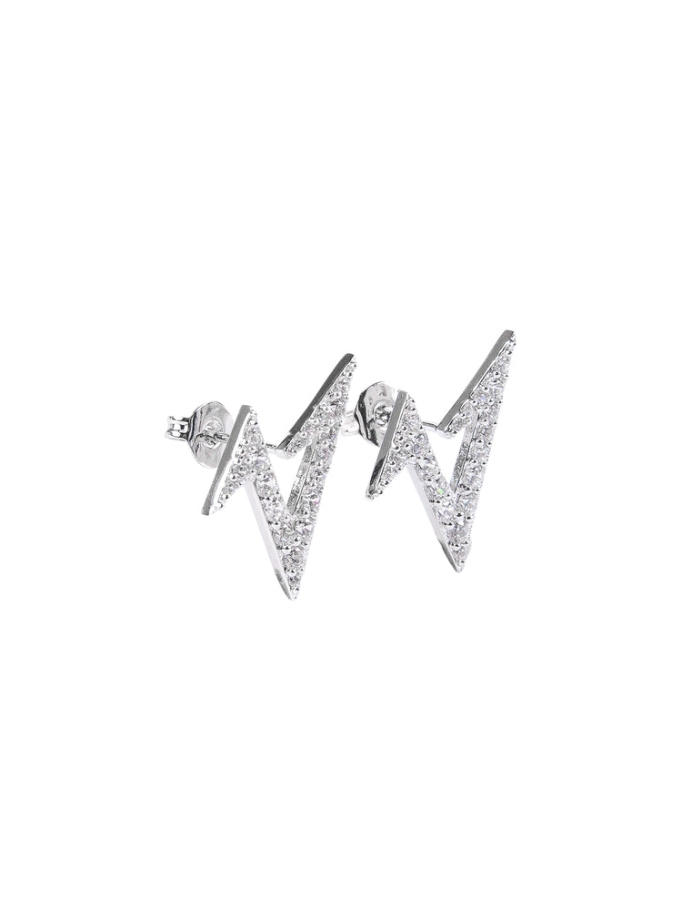Silver Zircon Studs Earrings WN21005