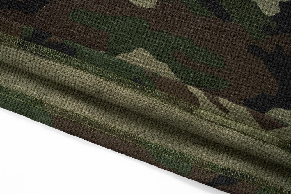 Camouflage Letter Graphic Long Sleeve T-Shirt WN27960