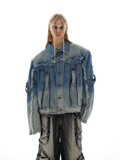 Gradient Wash Denim Jacket WN8658