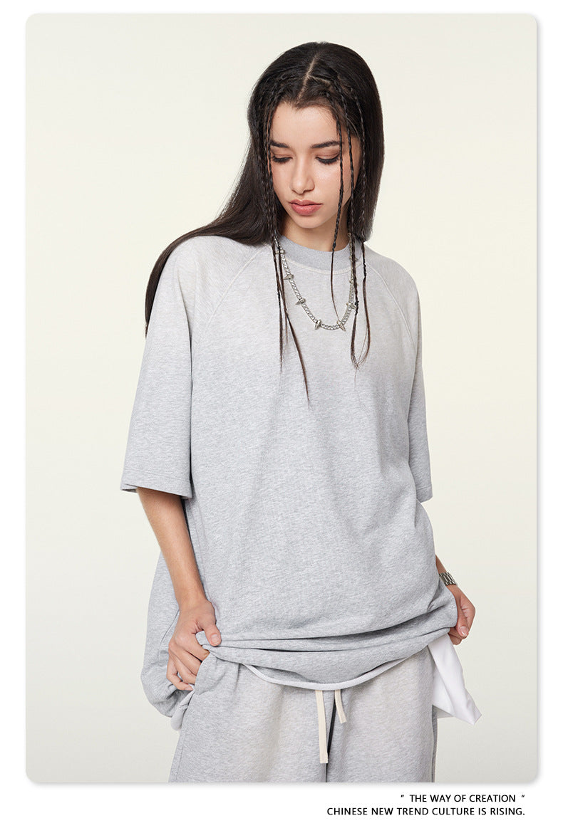 Washed Oversize Raglan-sleeve T-shirt WN6430