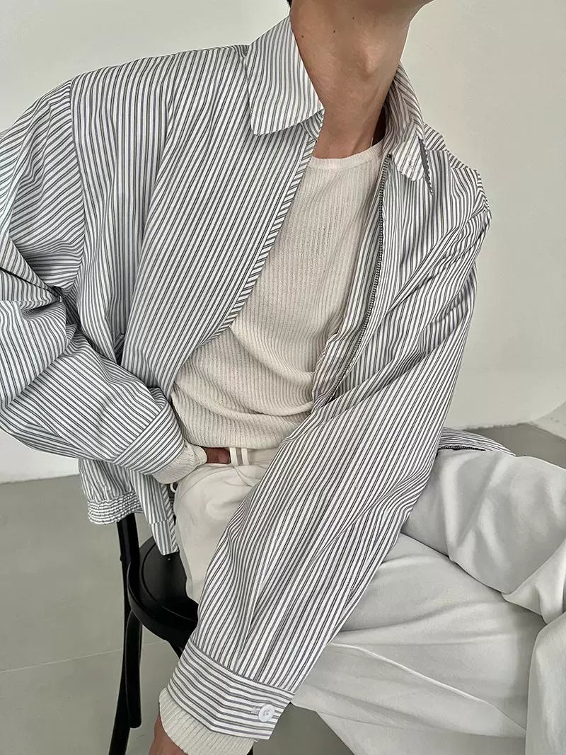 Stripe Design Zipper Jacket WN21647