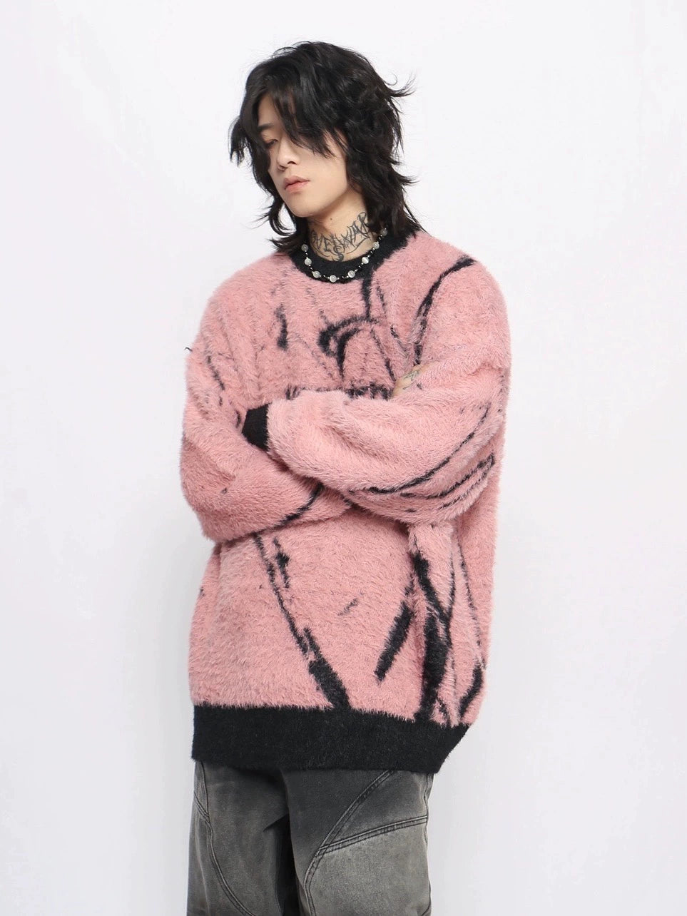 Brushed Oversize Knit Sweater WN10945