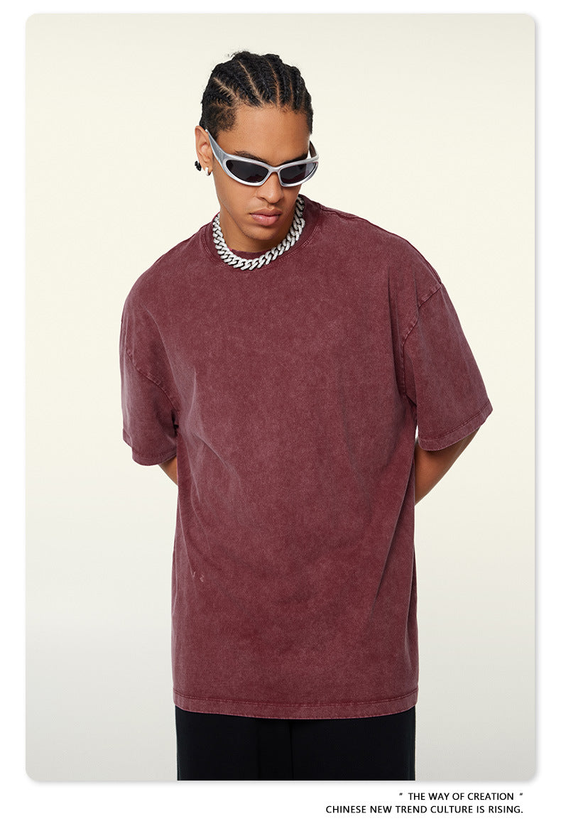 Washed Heavyweight Oversize Short Sleeve T-Shirt WN6078