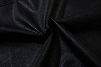 Fleece Lining PU Leather Jacket WN11487