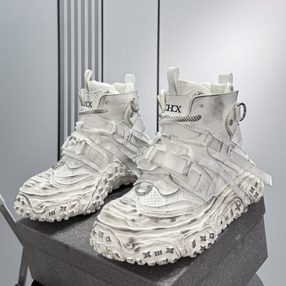 Strap Washed Platform Sneaker Boots WN24718