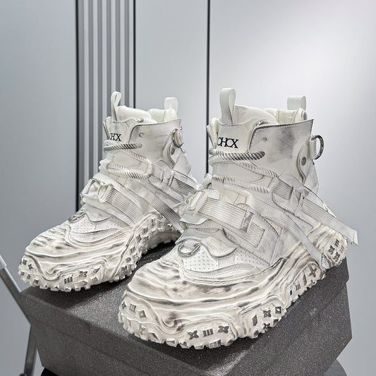 Strap Washed Platform Sneaker Boots WN24718