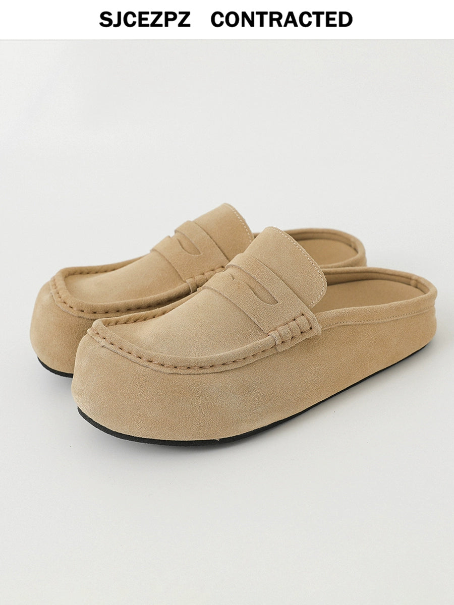 Suede Closed-Toe Mule Loafers WN21260