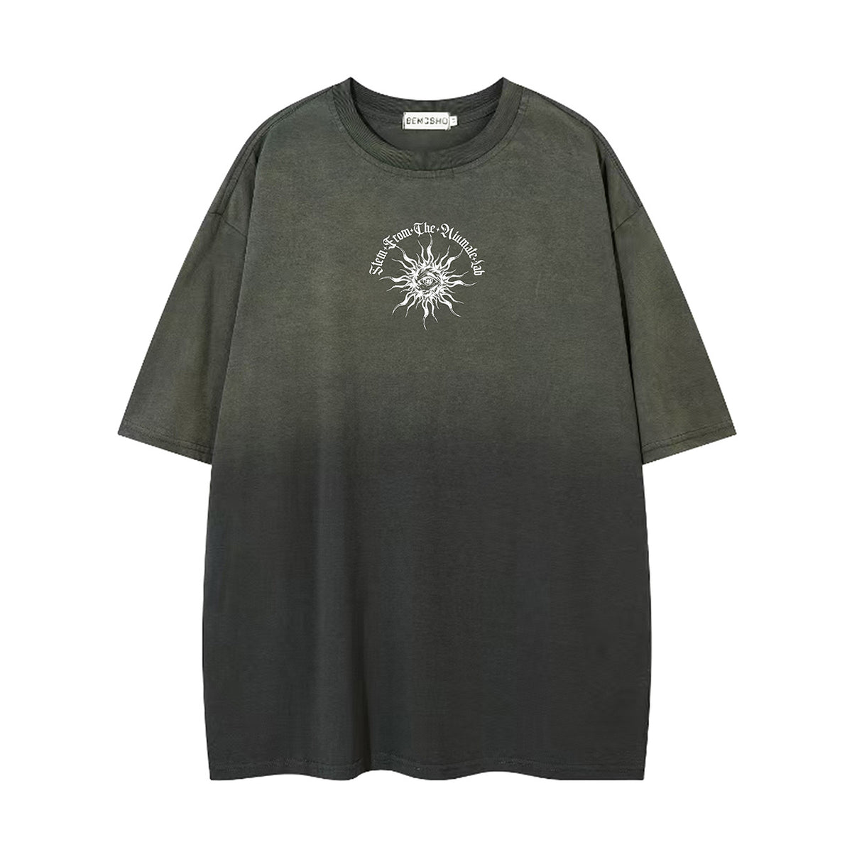 Gradient Gothic Statue Graphic Short Sleeve T-Shirt WN26960
