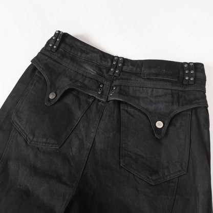 WN25666 Jiayiku 2026 new wasteland feng washed jeans tapered American street personality cleanfit floor-length pants WN25666