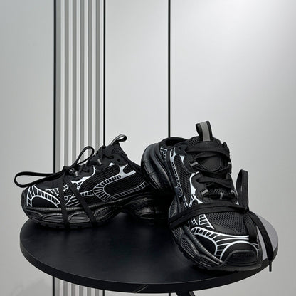 Metallic Panel Rope Lace Slip-On Shoes WN24630
