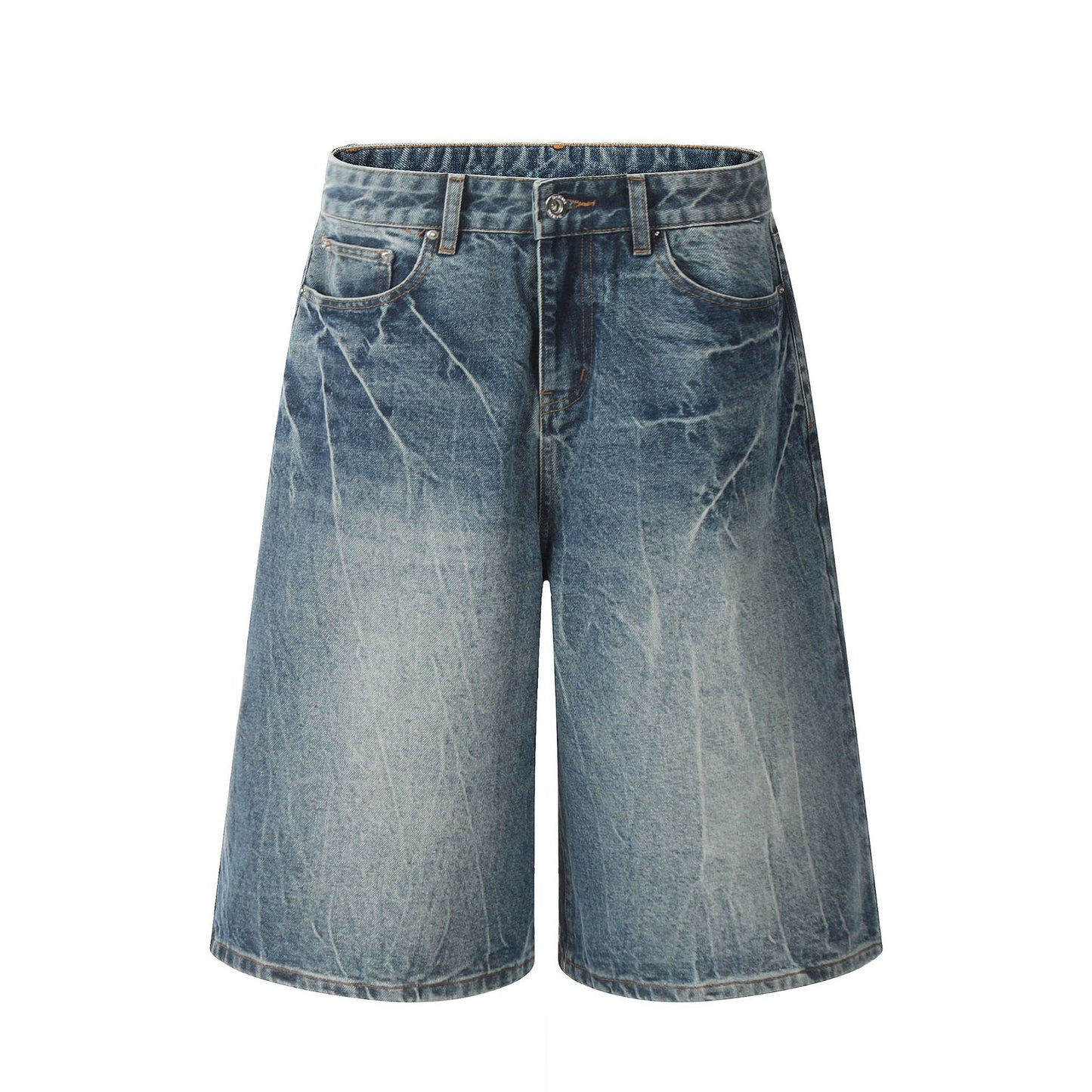 Washed Wide Leg Denim Half Pants WN25692