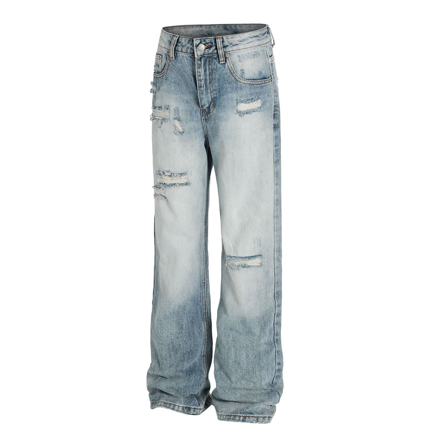 Washed Damage Flare Denim Jeans WN26068