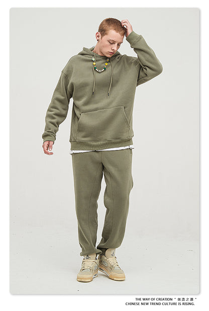 Fleece Lining Oversize Hoodie & Fleece Lining Sweatpants Setup WN9931