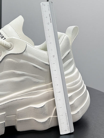 Thick-Sole Height-Increasing Shell-Toe Dad Sneakers WN24771