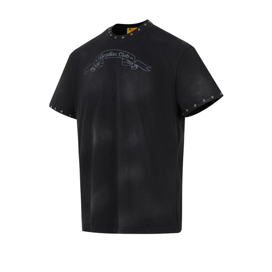 Washed Spray Paint Short Sleeve T-Shirt WN26109