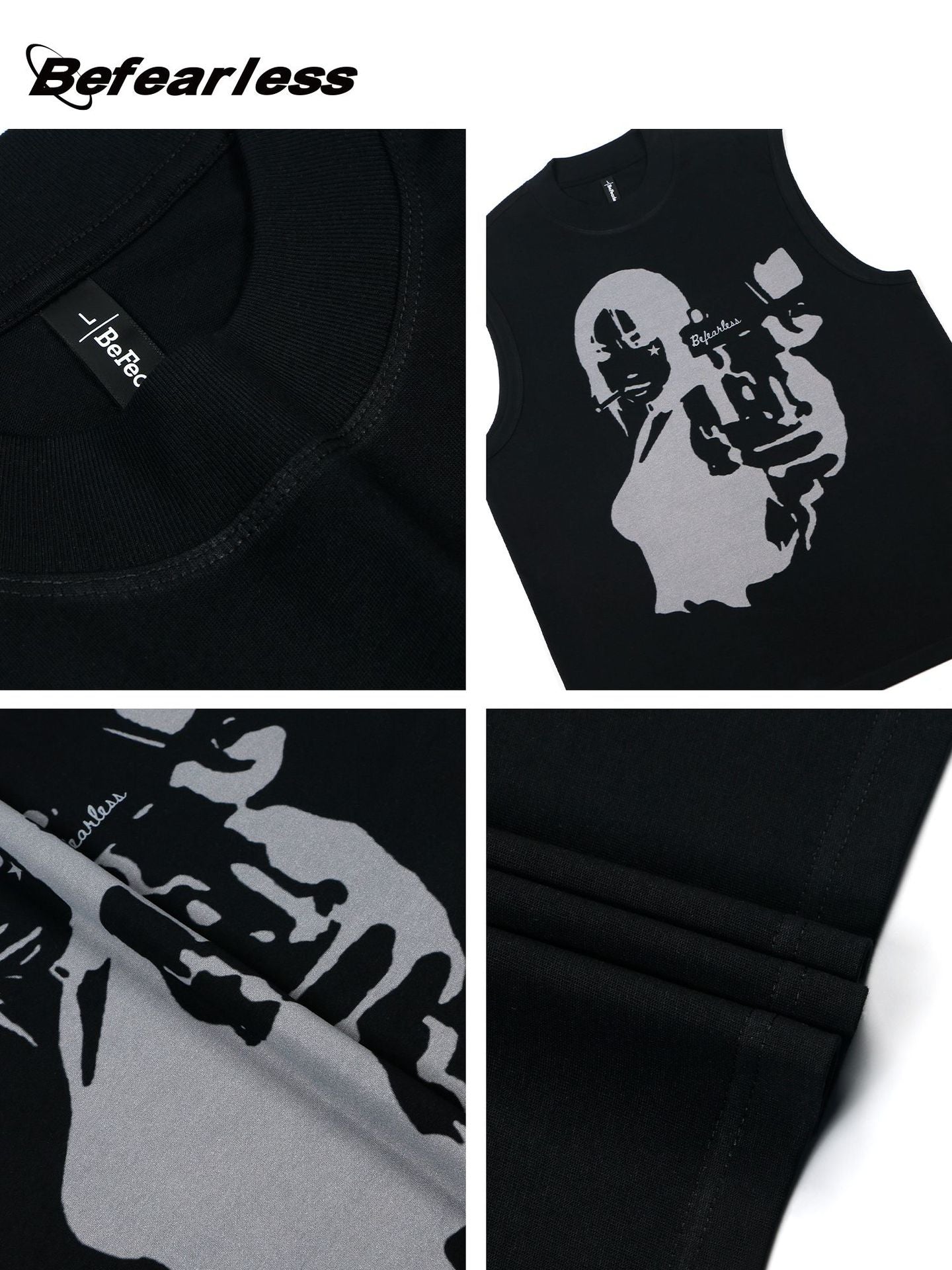 Portrait Graphic Sleeveless T-Shirt WN26295
