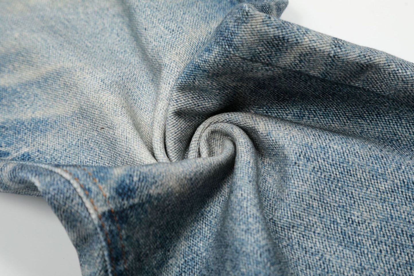 Digital Print Chain Design Wide Leg Denim Jeans WN18575