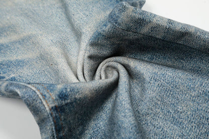 Digital Print Chain Wide Leg Denim Jeans WN25854