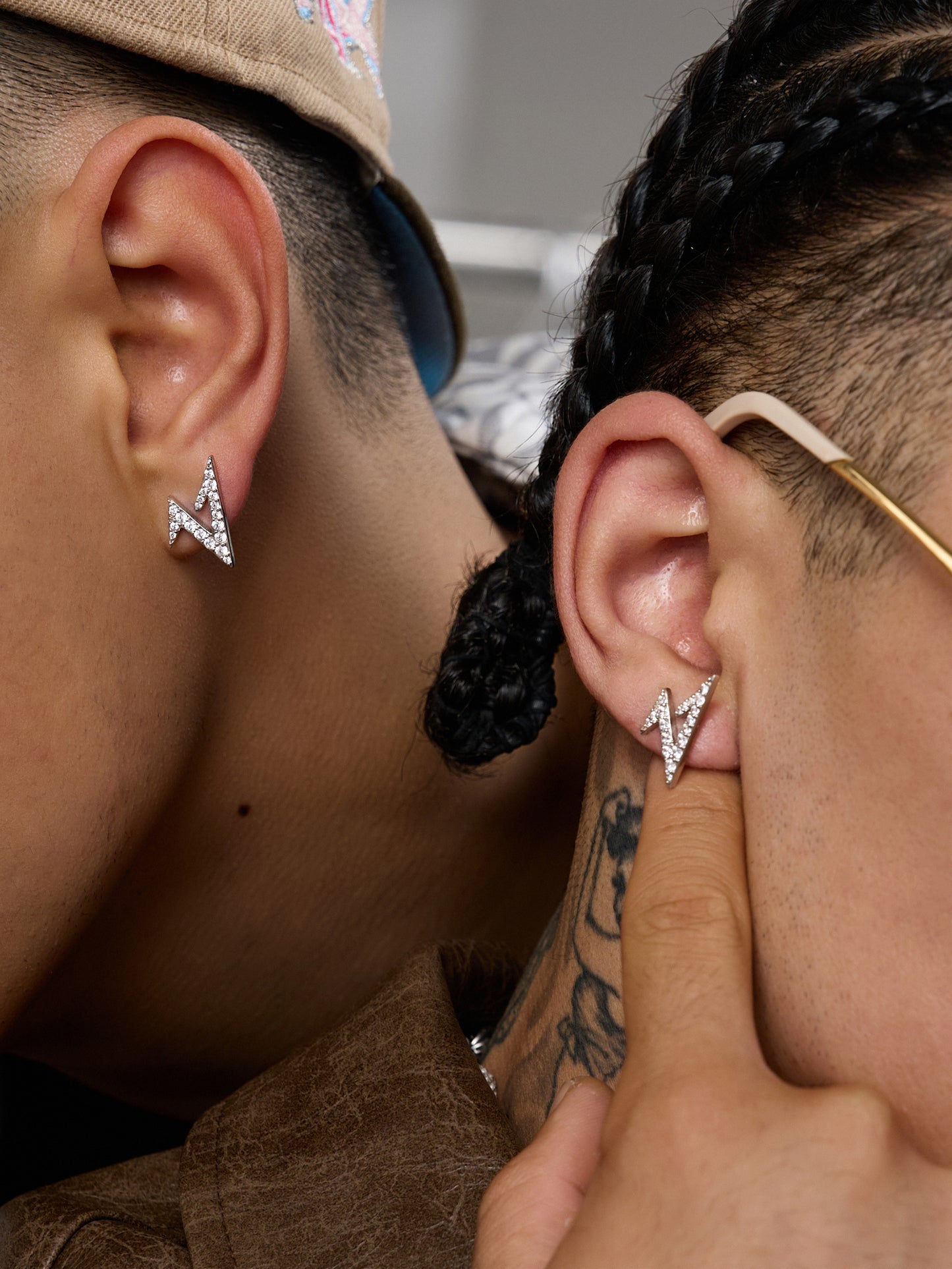 Silver Zircon Studs Earrings WN21005