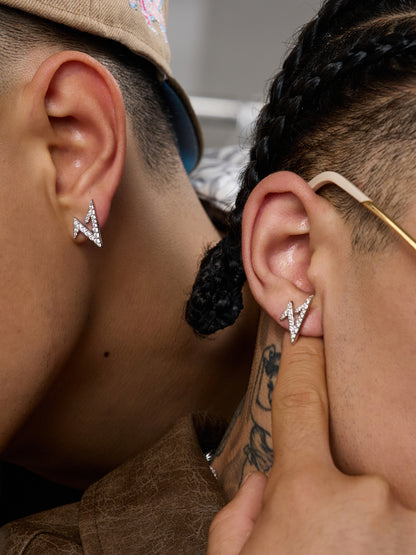 Silver Zircon Studs Earrings WN21005