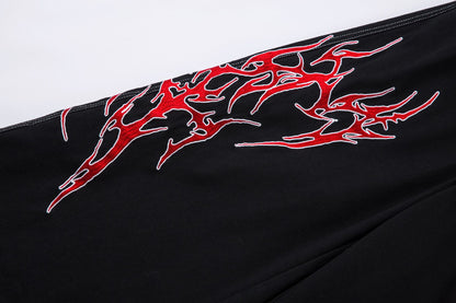 Heavyweight Embroidery Wide Leg Denim Jeans WN16195