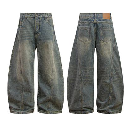 Washed Curve Denim Jeans WN16138