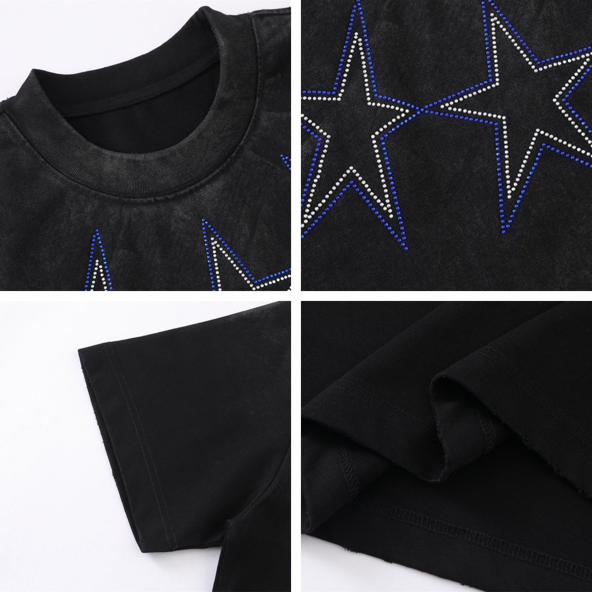 Star Rhinestone Short Sleeve T-Shirt WN26753