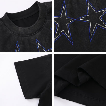 Star Rhinestone Short Sleeve T-Shirt WN26753