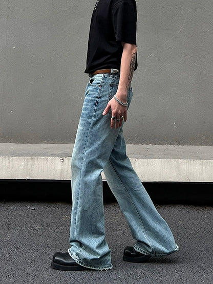 Longer Hem Straight Denim Jeans WN19487