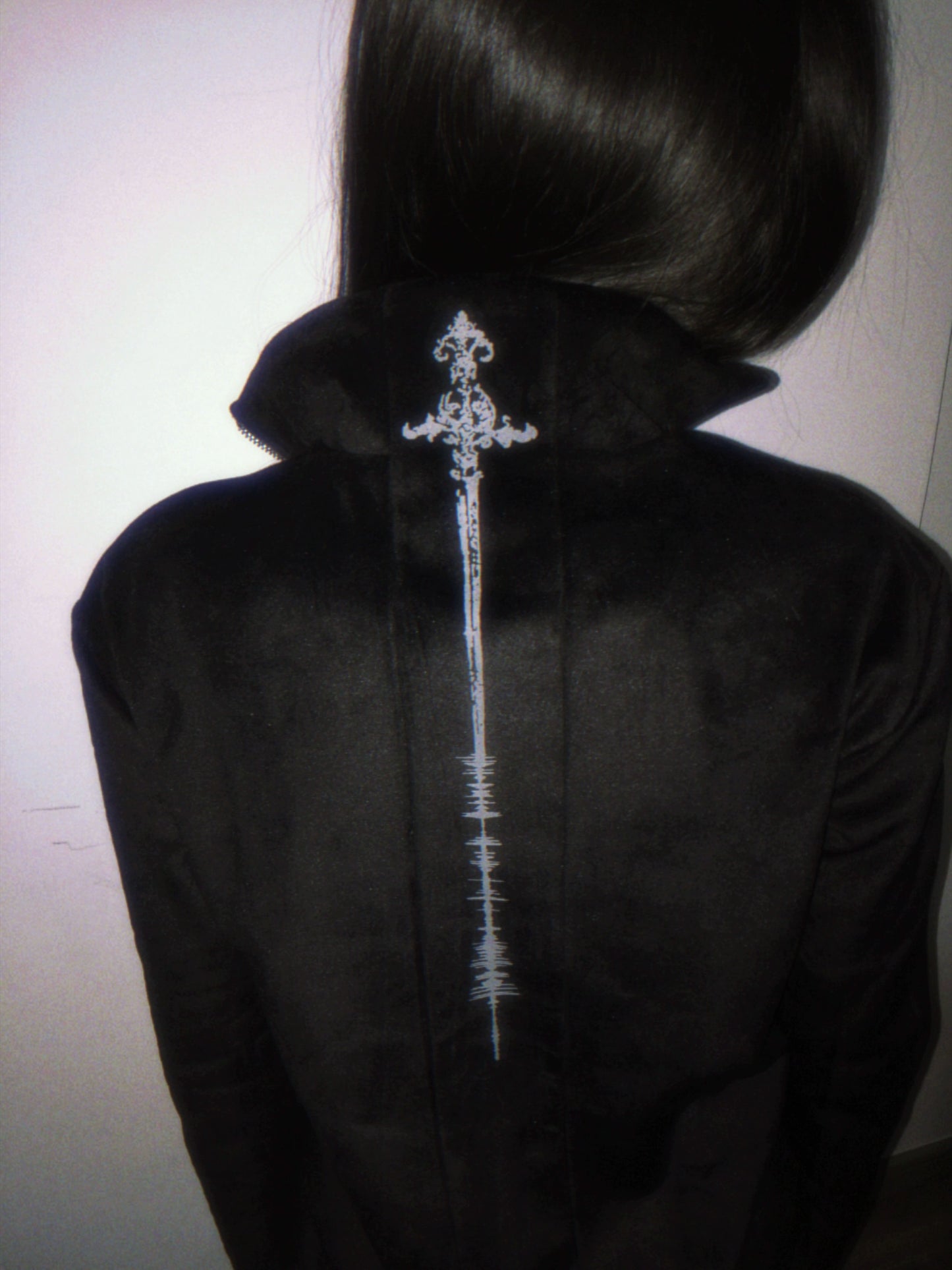 Art Print Velvet Zipper Jacket WN20910