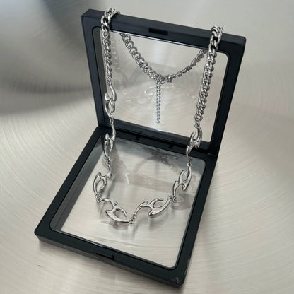 Irregular Shape Titanium Steel Necklace WN19231