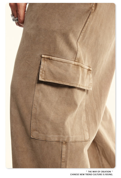 Washed Heavyweight Short Sleeve T-Shirt & Cargo Sweatpants Setup WN6063