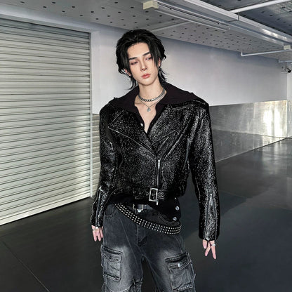 WN25128 Yang Yifan trendy brand belt men's belt jeans belt young man Korean version of men's rivet metal punch new WN25128