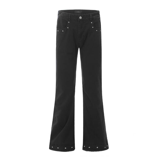 Washed Flare Heavy-Duty Flare Pants WN12781