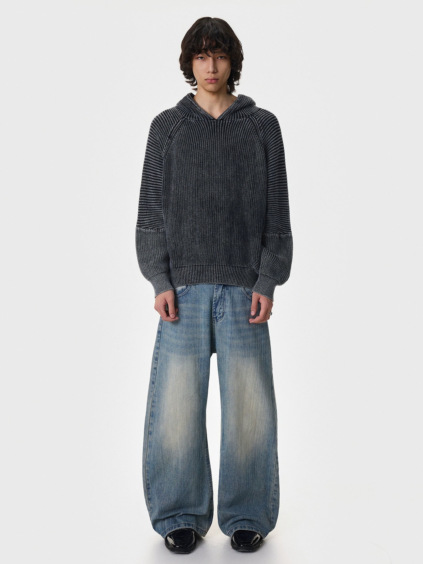 Short Knit Hoodie WN21399