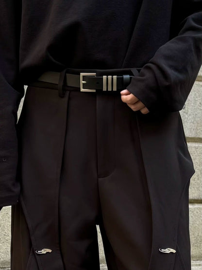 Metal Buckle Versatile PU Leather Belt WN23157