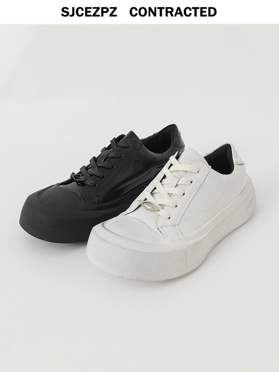 Thick Sole Lace-Up PU Leather Shoes WN21261