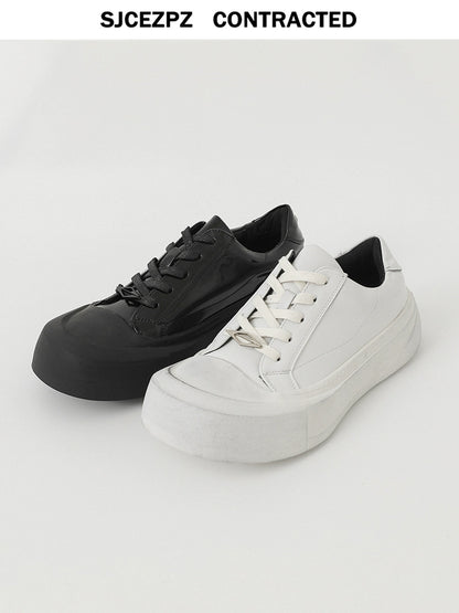 Thick Sole Lace-Up PU Leather Shoes WN21261