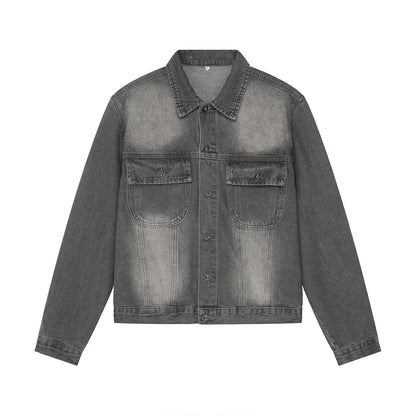 Washed Denim Jacket & Wide Leg Denim Jeans Setup WN24885