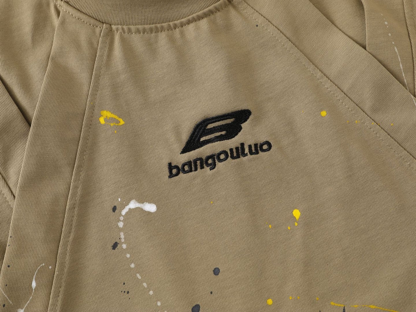 Washed Damage Paint Splatter Short Sleeve T-Shirt WN25694
