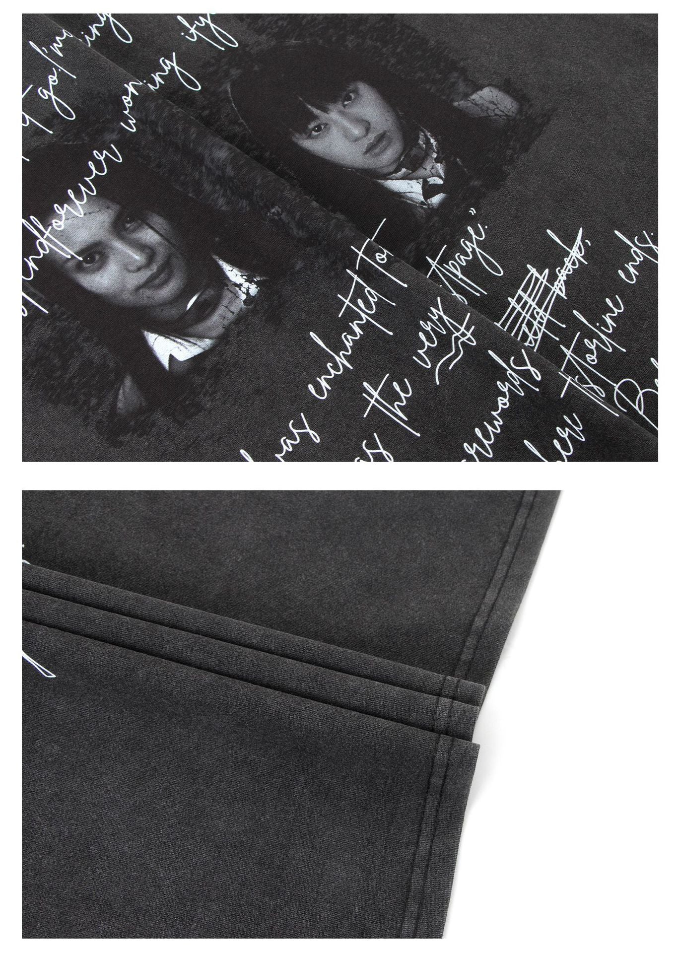 Portrait Graphic Letter Sleeveless T-Shirt WN26202